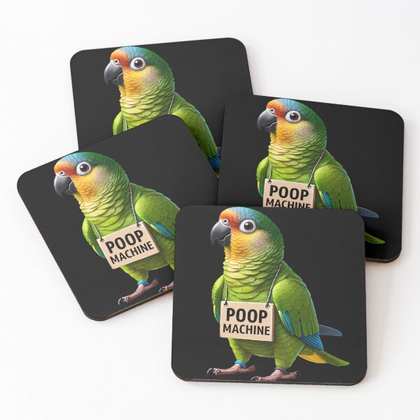 Item preview, Funny Poop Machine Peach Fronted Conure Parrot Lover Birding Meme designed and sold by Kimberley King Art  King Art.