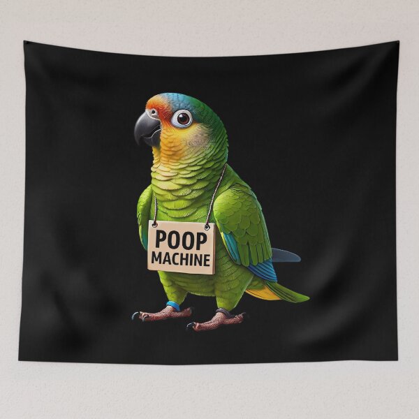 Item preview, Funny Poop Machine Peach Fronted Conure Parrot Lover Birding Meme designed and sold by Kimberley King Art  King Art.