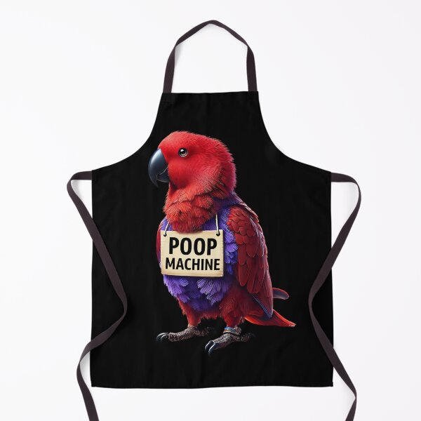 Item preview, Funny Poop Machine Red Eclectus Parrot Lover Birding Meme designed and sold by Kimberley King Art King Art.