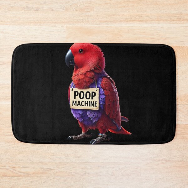 Item preview, Funny Poop Machine Red Eclectus Parrot Lover Birding Meme designed and sold by Kimberley King Art  King Art.