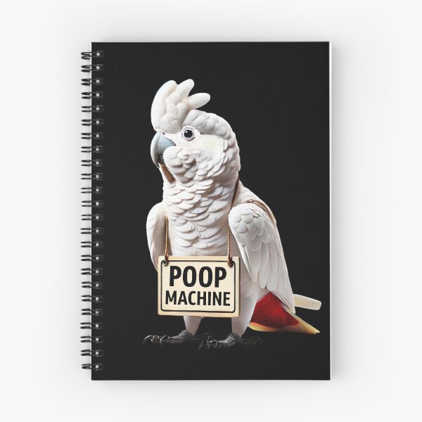 Item preview, Funny Poop Machine Red-vented Cockatoo Parrot Lover Birding Meme designed and sold by Kimberley King Art  King Art.