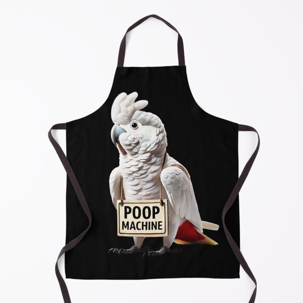 Item preview, Funny Poop Machine Red-vented Cockatoo Parrot Lover Birding Meme designed and sold by Kimberley King Art King Art.