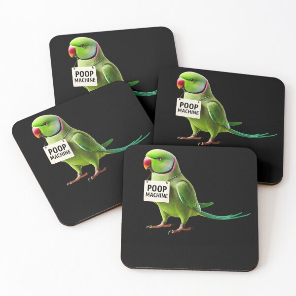 Item preview, Funny Poop Machine Ringneck Parakeet Parrot Lover Birding Meme designed and sold by Kimberley King Art  King Art.