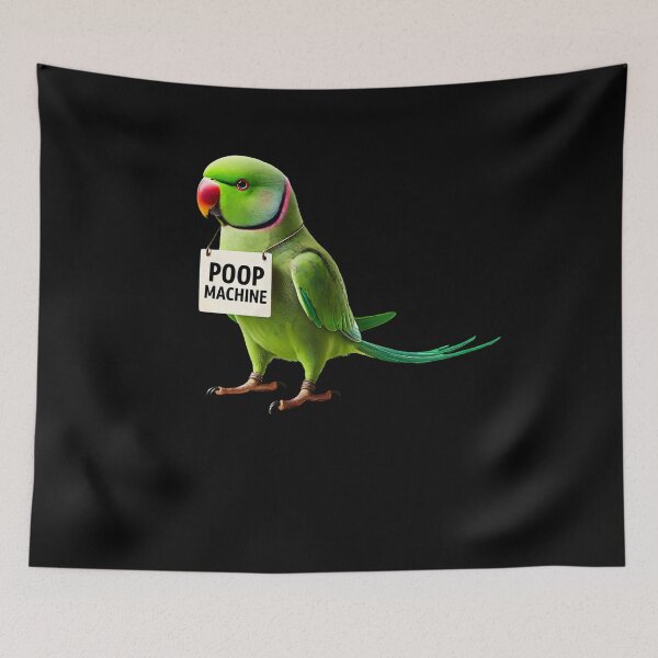 Item preview, Funny Poop Machine Ringneck Parakeet Parrot Lover Birding Meme designed and sold by Kimberley King Art  King Art.