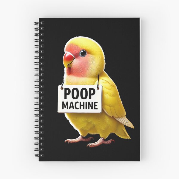 Item preview, Funny Poop Machine Rosy Faced Yellow Lovebird Parrot Lover Birding Meme designed and sold by Kimberley King Art  King Art.
