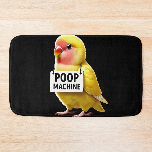Item preview, Funny Poop Machine Rosy Faced Yellow Lovebird Parrot Lover Birding Meme designed and sold by Kimberley King Art  King Art.