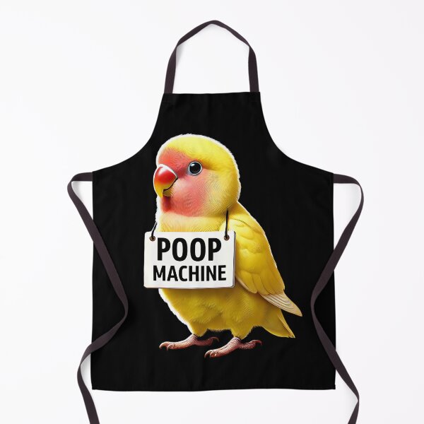 Item preview, Funny Poop Machine Rosy Faced Yellow Lovebird Parrot Lover Birding Meme designed and sold by Kimberley King Art  King Art.