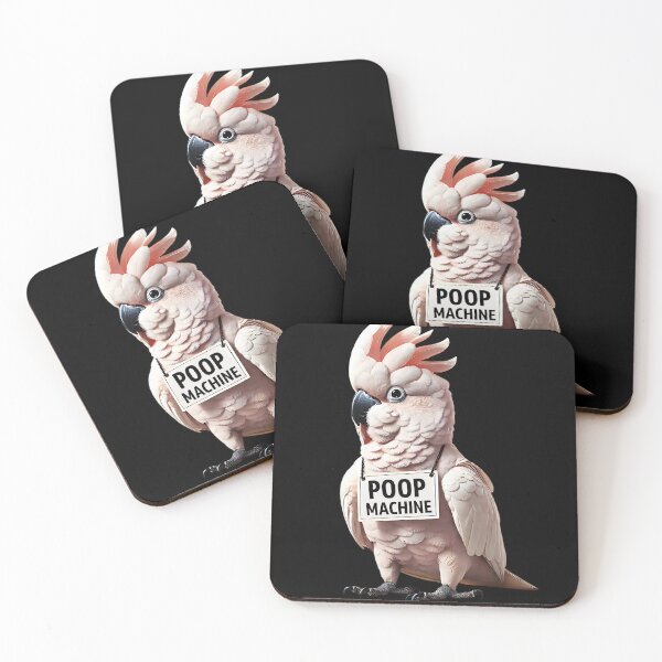 Item preview, Funny Poop Machine Salmon-Crested Cockatoo Parrot Lover Birding Meme designed and sold by Kimberley King Art  King Art.