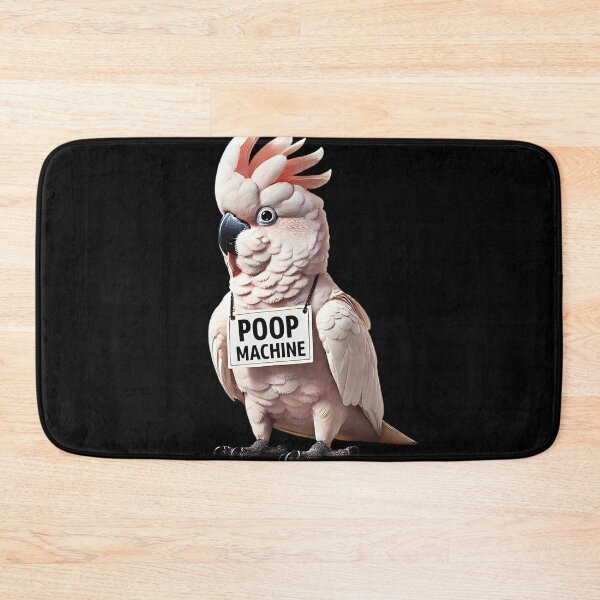 Item preview, Funny Poop Machine Salmon-Crested Cockatoo Parrot Lover Birding Meme designed and sold by Kimberley King Art  King Art.