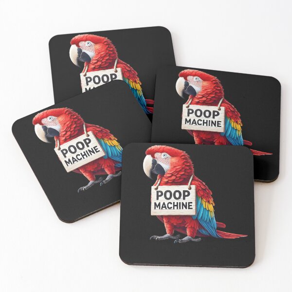 Item preview, Funny Poop Machine Scarlet Macaw Parrot Lover Birding Meme designed and sold by Kimberley King Art  King Art.