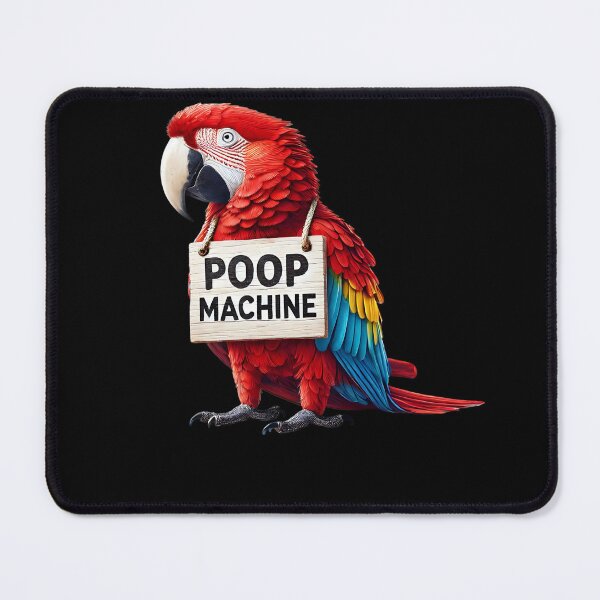 Item preview, Funny Poop Machine Scarlet Macaw Parrot Lover Birding Meme designed and sold by Kimberley King Art King Art.