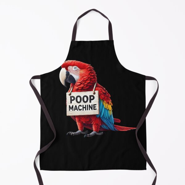 Item preview, Funny Poop Machine Scarlet Macaw Parrot Lover Birding Meme designed and sold by Kimberley King Art King Art.