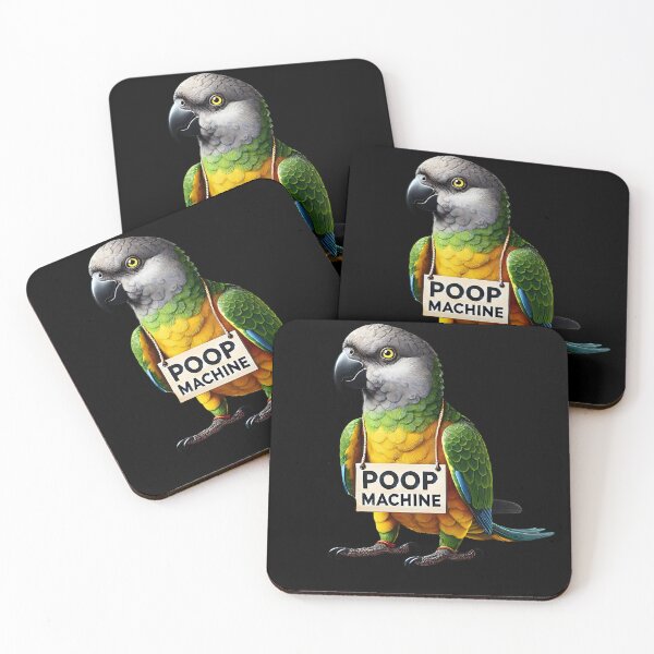 Item preview, Funny Poop Machine Senegal Parrot Lover Birding Meme designed and sold by Kimberley King Art  King Art.