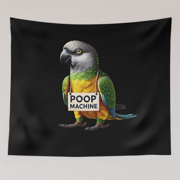 Item preview, Funny Poop Machine Senegal Parrot Lover Birding Meme designed and sold by Kimberley King Art  King Art.