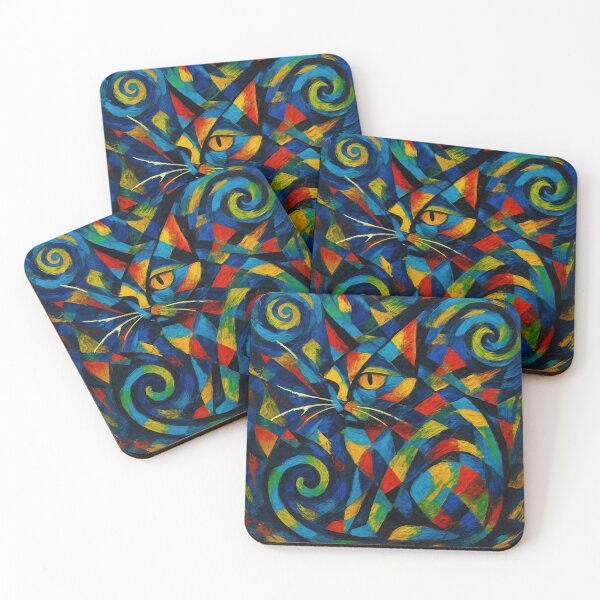 Item preview, abstract cat designed and sold by Meryooma.