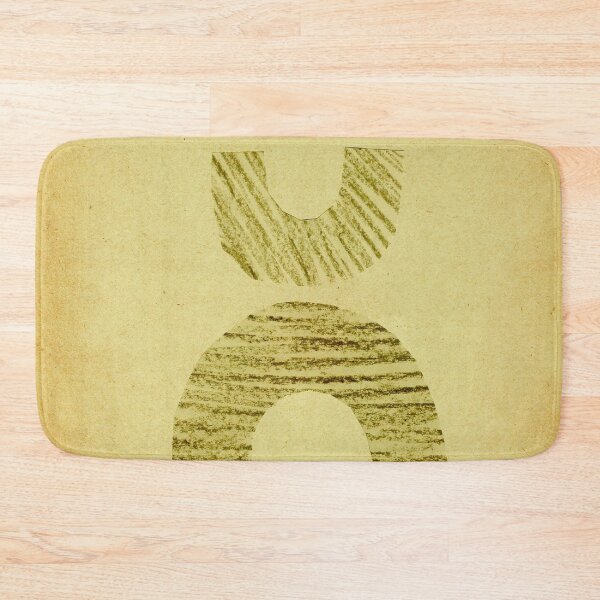 Item preview, Abstract greenish balancing shapes on vintage paper designed and sold by WhalesWay.