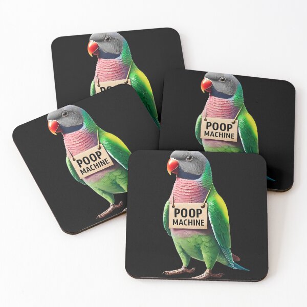 Item preview, Funny Poop Machine Red-breasted Parakeet Parrot Lover Birding Meme designed and sold by Kimberley King Art  King Art.