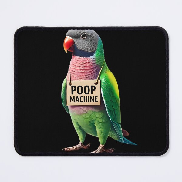 Item preview, Funny Poop Machine Red-breasted Parakeet Parrot Lover Birding Meme designed and sold by Kimberley King Art King Art.