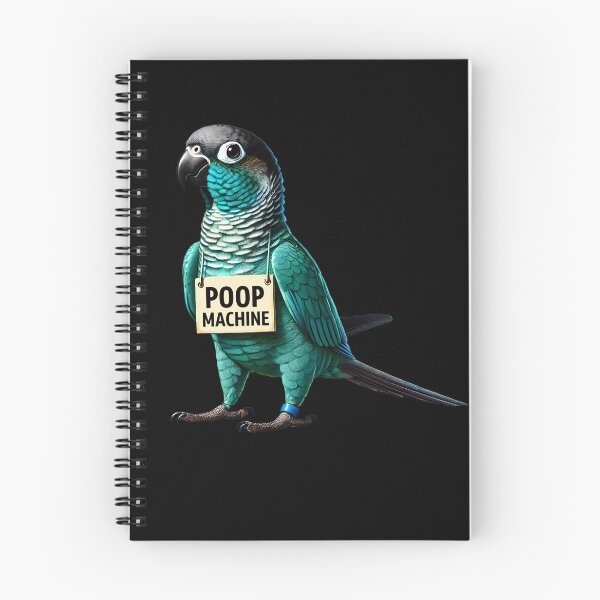 Item preview, Funny Poop Machine Turquoise Green Cheeked Conure Parrot Lover Birding Meme designed and sold by Kimberley King Art  King Art.
