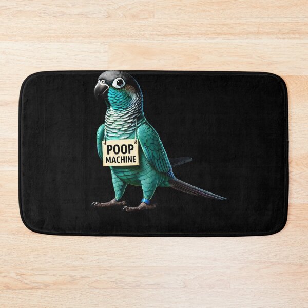 Item preview, Funny Poop Machine Turquoise Green Cheeked Conure Parrot Lover Birding Meme designed and sold by Kimberley King Art  King Art.