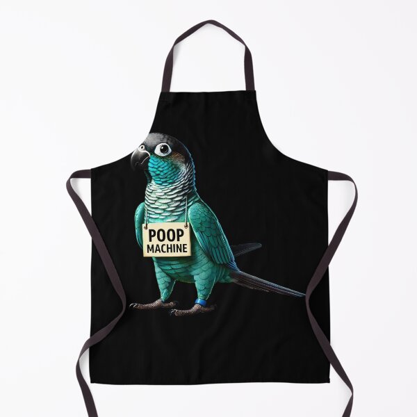 Item preview, Funny Poop Machine Turquoise Green Cheeked Conure Parrot Lover Birding Meme designed and sold by Kimberley King Art  King Art.