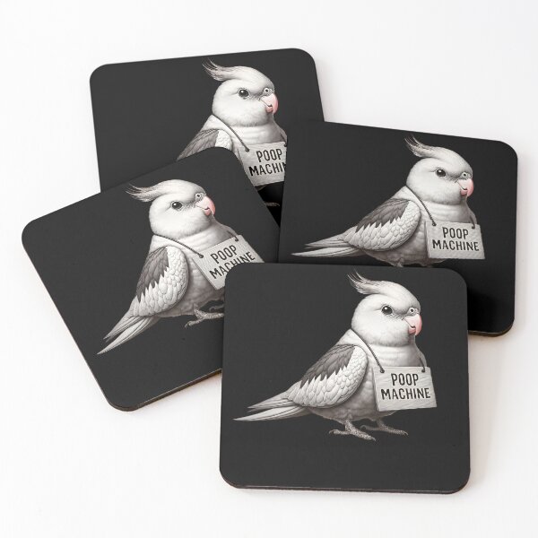 Item preview, Funny Poop Machine White Faced Cockatiel Parrot Lover Birding Meme designed and sold by Kimberley King Art  King Art.