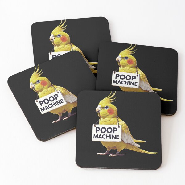 Item preview, Funny Poop Machine Yellow Cockatiel Parrot Lover Birding Meme designed and sold by Kimberley King Art  King Art.