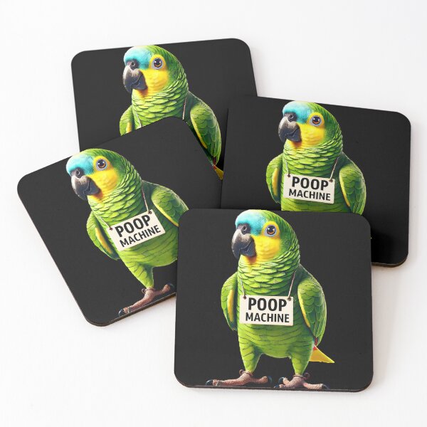 Item preview, Funny Poop Machine Yellow Naped Parrot Lover Birding Meme designed and sold by Kimberley King Art  King Art.
