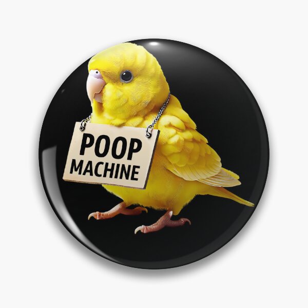 Item preview, Funny Poop Machine Yellow Parrotlet Parrot Lover Birding Meme designed and sold by Kimberley King Art  King Art.