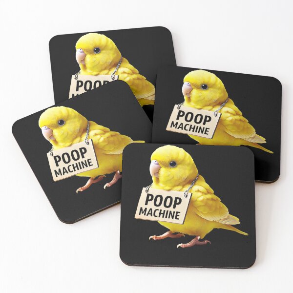 Item preview, Funny Poop Machine Yellow Parrotlet Parrot Lover Birding Meme designed and sold by Kimberley King Art  King Art.