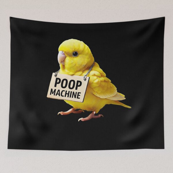 Item preview, Funny Poop Machine Yellow Parrotlet Parrot Lover Birding Meme designed and sold by Kimberley King Art  King Art.