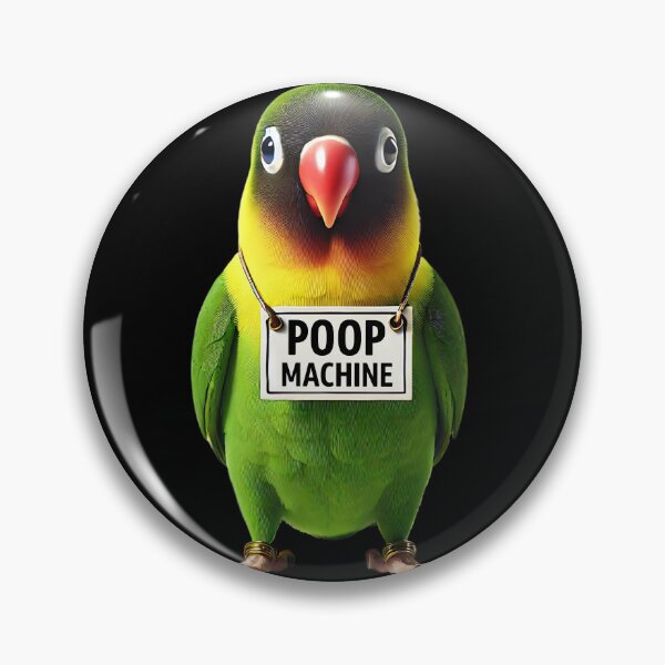 Item preview, Funny Poop Machine Yellow-Collared Lovebird Parrot Lover Birding Meme designed and sold by Kimberley King Art  King Art.