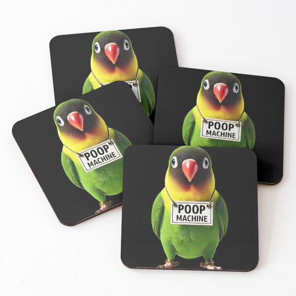 Item preview, Funny Poop Machine Yellow-Collared Lovebird Parrot Lover Birding Meme designed and sold by Kimberley King Art  King Art.