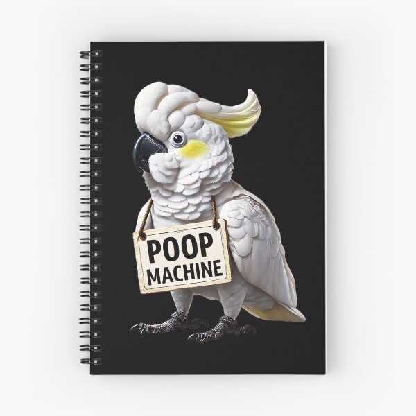 Item preview, Funny Poop Machine Yellow-crested Cockatoo Parrot Lover Birding Meme designed and sold by Kimberley King Art  King Art.