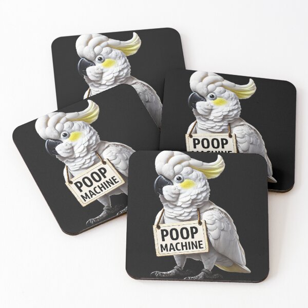 Item preview, Funny Poop Machine Yellow-crested Cockatoo Parrot Lover Birding Meme designed and sold by Kimberley King Art  King Art.