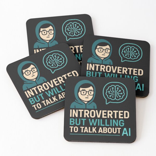 Item preview, Introvert Geek AI Talk – Funny Nerd Quote designed and sold by Aleryaa.