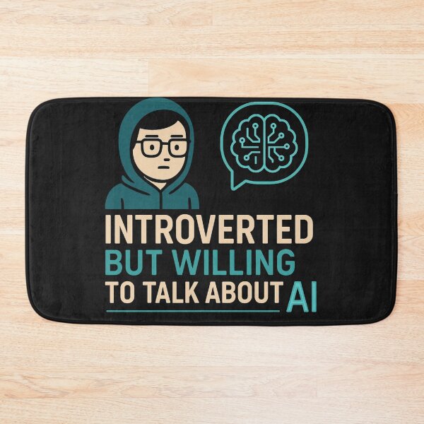 Item preview, Introvert Geek AI Talk – Funny Nerd Quote designed and sold by Aleryaa.