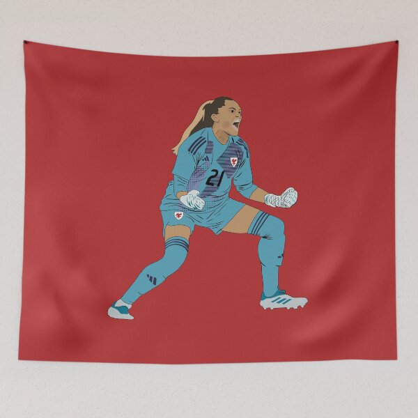 Item preview, Safia Middleton-Patel Wales GK Goal Celebration Minimalist Euros designed and sold by Hevding.