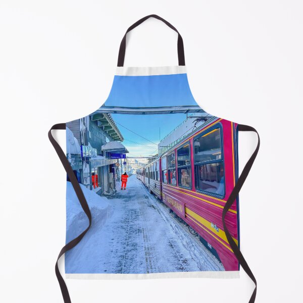 Item preview, Railroad Station and Jungfraubahn Train in a Sunny Winter Day designed and sold by Mats Silvan.