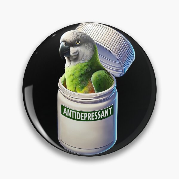 Item preview, Funny Antidepressant Senegal Parrot Lover Meme designed and sold by Kimberley King Art  King Art.