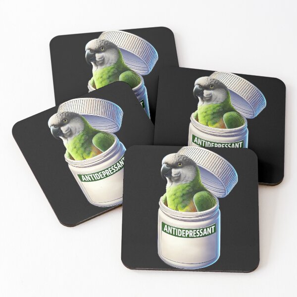 Item preview, Funny Antidepressant Senegal Parrot Lover Meme designed and sold by Kimberley King Art  King Art.