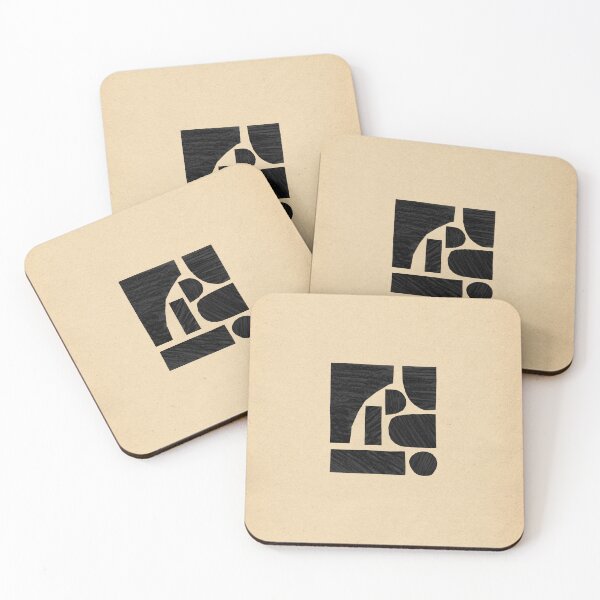 Item preview, Abstract black shapes on vintage paper designed and sold by WhalesWay.