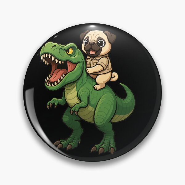 Item preview, Funny Pug Dog Lover Dinosaur Trex Zoo Mom Dad Kids designed and sold by rafaeltto.