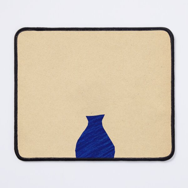 Item preview, Abstract blue vase on vintage paper designed and sold by WhalesWay.