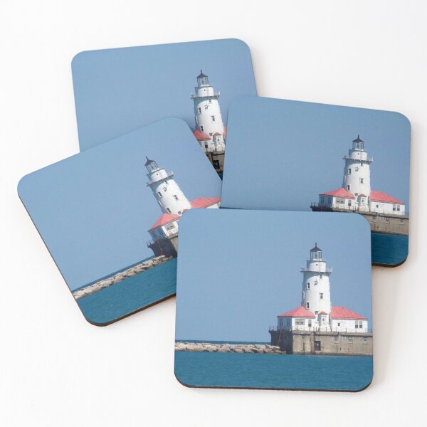 Item preview, Light house on Lake Michigan designed and sold by teamcycloptopus.