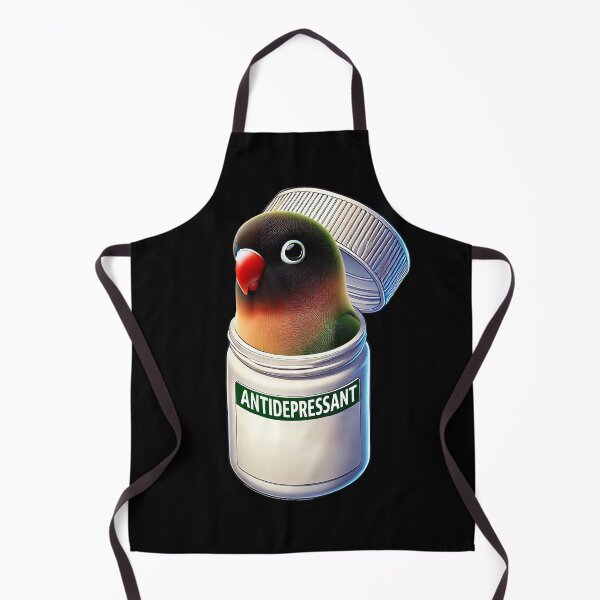 Item preview, Funny Antidepressant Black-cheeked Lovebird Parrot Lover Meme designed and sold by Kimberley King Art  King Art.