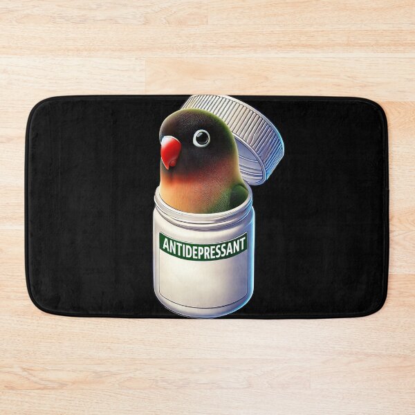 Item preview, Funny Antidepressant Black-cheeked Lovebird Parrot Lover Meme designed and sold by Kimberley King Art  King Art.