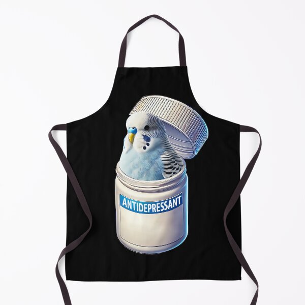Item preview, Funny Antidepressant Blue Budgerigar Parakeet Parrot Lover Meme designed and sold by Kimberley King Art King Art.