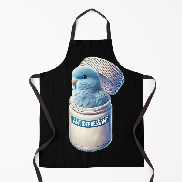 Item preview, Funny Antidepressant Blue Parrotlet Parrot Lover Meme designed and sold by Kimberley King Art King Art.