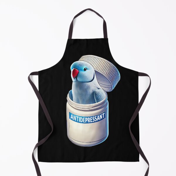 Item preview, Funny Antidepressant Blue Ringneck Parakeet Parrot Lover Meme designed and sold by Kimberley King Art King Art.